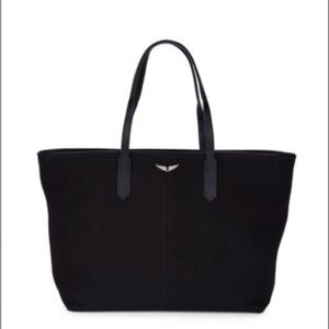 Brand new never used Zadig & Voltaire Tote FREE SHIPPING Mick Wings Canvas, Noir